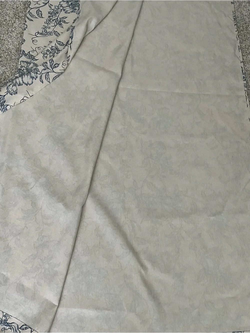 Elegant French Toile Blue/Cream 72’x72’ Shower Curtain